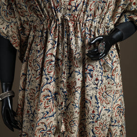 Kalamkari Hand Block Print Natural Dyed Cotton Long Kaftan 185