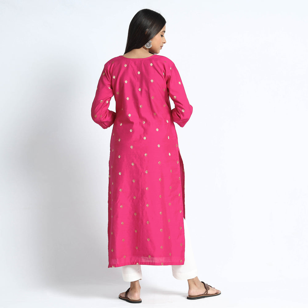 silk straight kurta