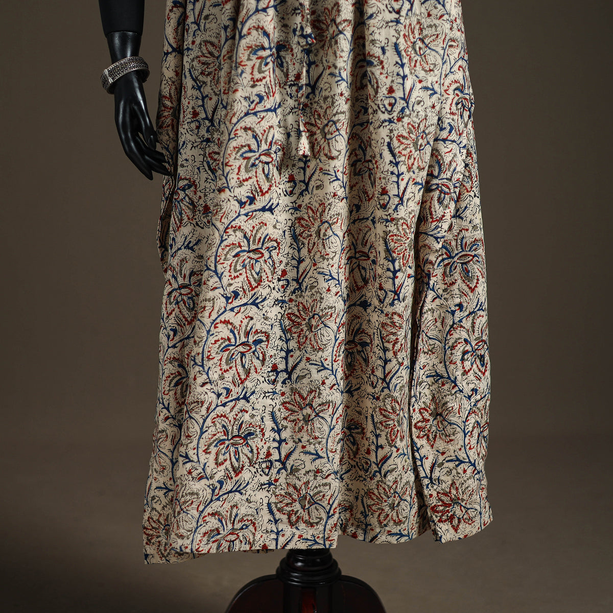 Kalamkari Hand Block Print Natural Dyed Cotton Long Kaftan 185