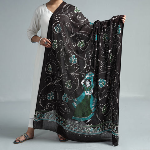 batik printed cotton dupatta