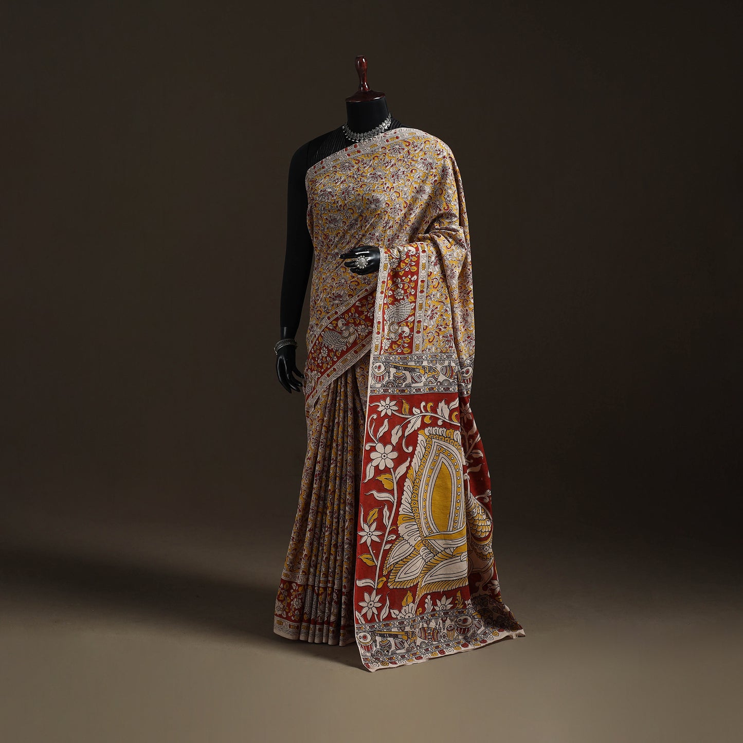 Printed Cotton Kalamkari Saree 19