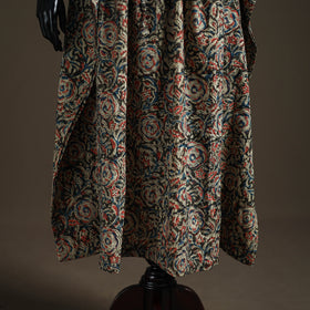Kalamkari Hand Block Print Natural Dyed Cotton Long Kaftan 186