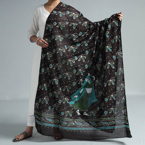 batik printed cotton dupatta