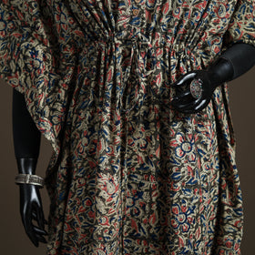 Kalamkari Hand Block Print Natural Dyed Cotton Long Kaftan 187
