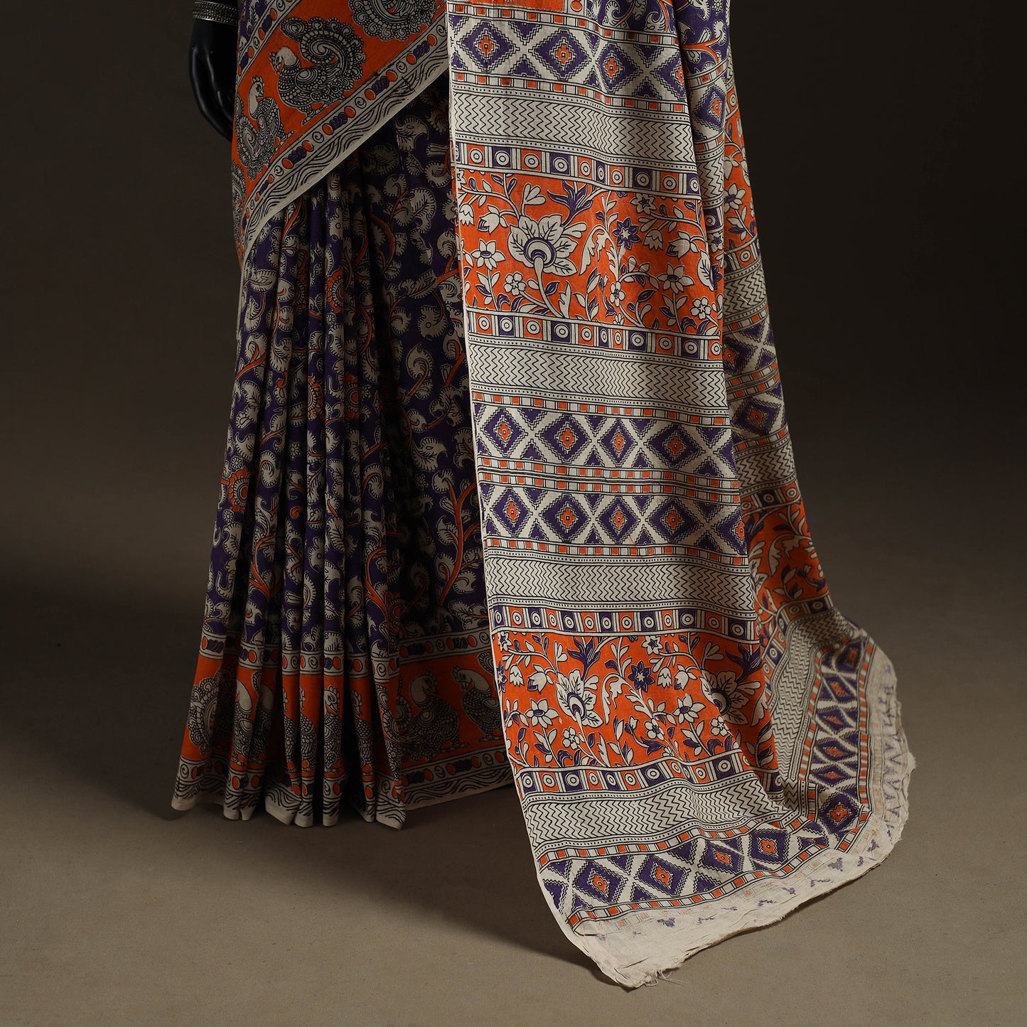 Printed Cotton Kalamkari Saree 20