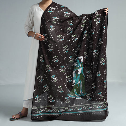 batik printed cotton dupatta