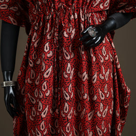 Akola Hand Block Print Natural Dyed Cotton Kaftan (Long) 188