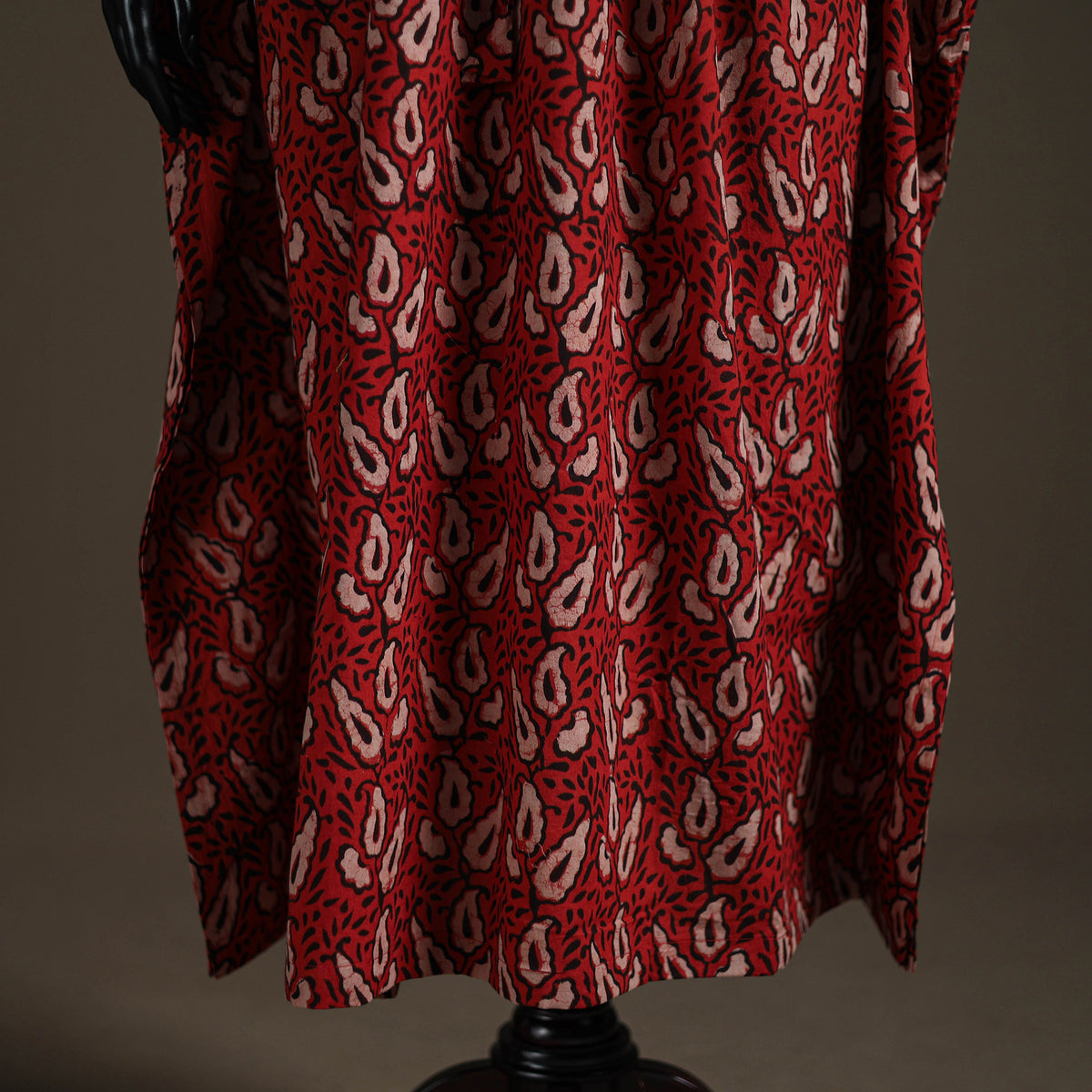 Akola Hand Block Print Natural Dyed Cotton Kaftan (Long) 188