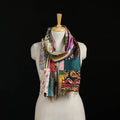 Bengal Kantha Handwork Patchwork Reversible Silk Stole 229
