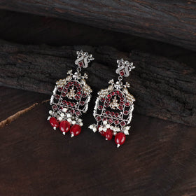 White - saanjh saaj classic german silver necklace set 03