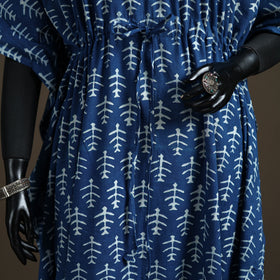 Akola Hand Block Print Natural Dyed Cotton Kaftan (Long) 189
