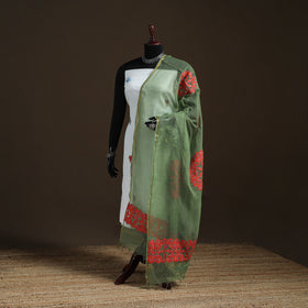 Kota Doria Cotton Barmer Applique Work Dupatta with Zari Border 19
