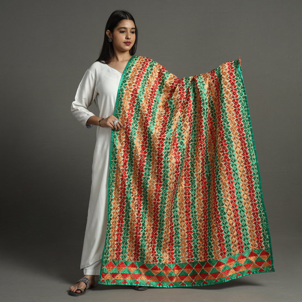 phulkari embroidery dupatta