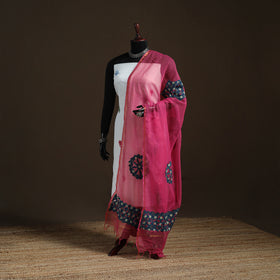 Kota Doria Cotton Barmer Applique Work Dupatta with Zari Border 18
