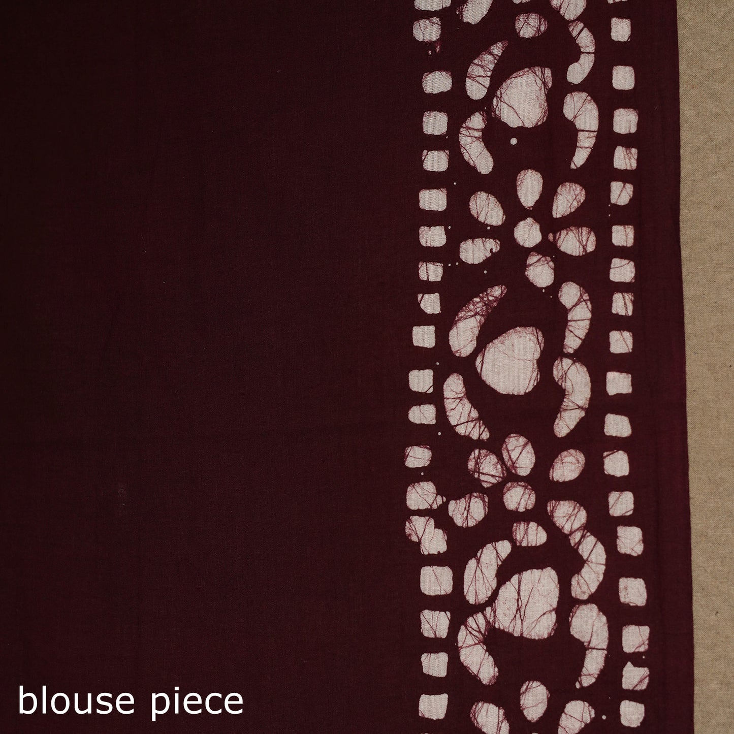 Brown - mul cotton hand batik saree 23 - handcrafted