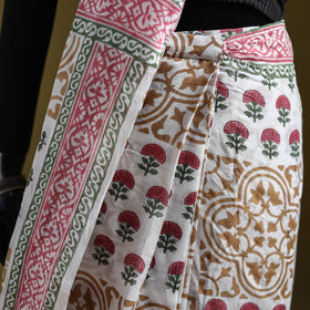 Sanganeri Hand Block Print Pure Mul Cotton Ready To Wear Saree 59