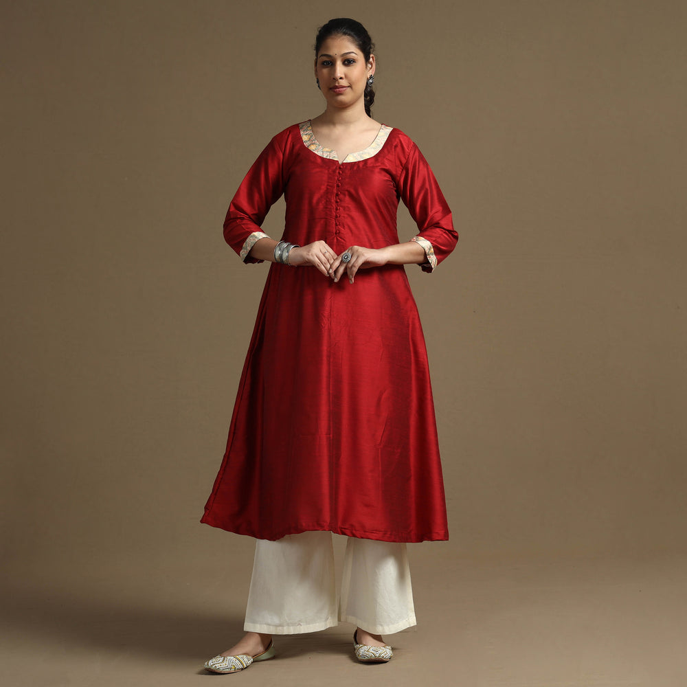 plain silk kurta