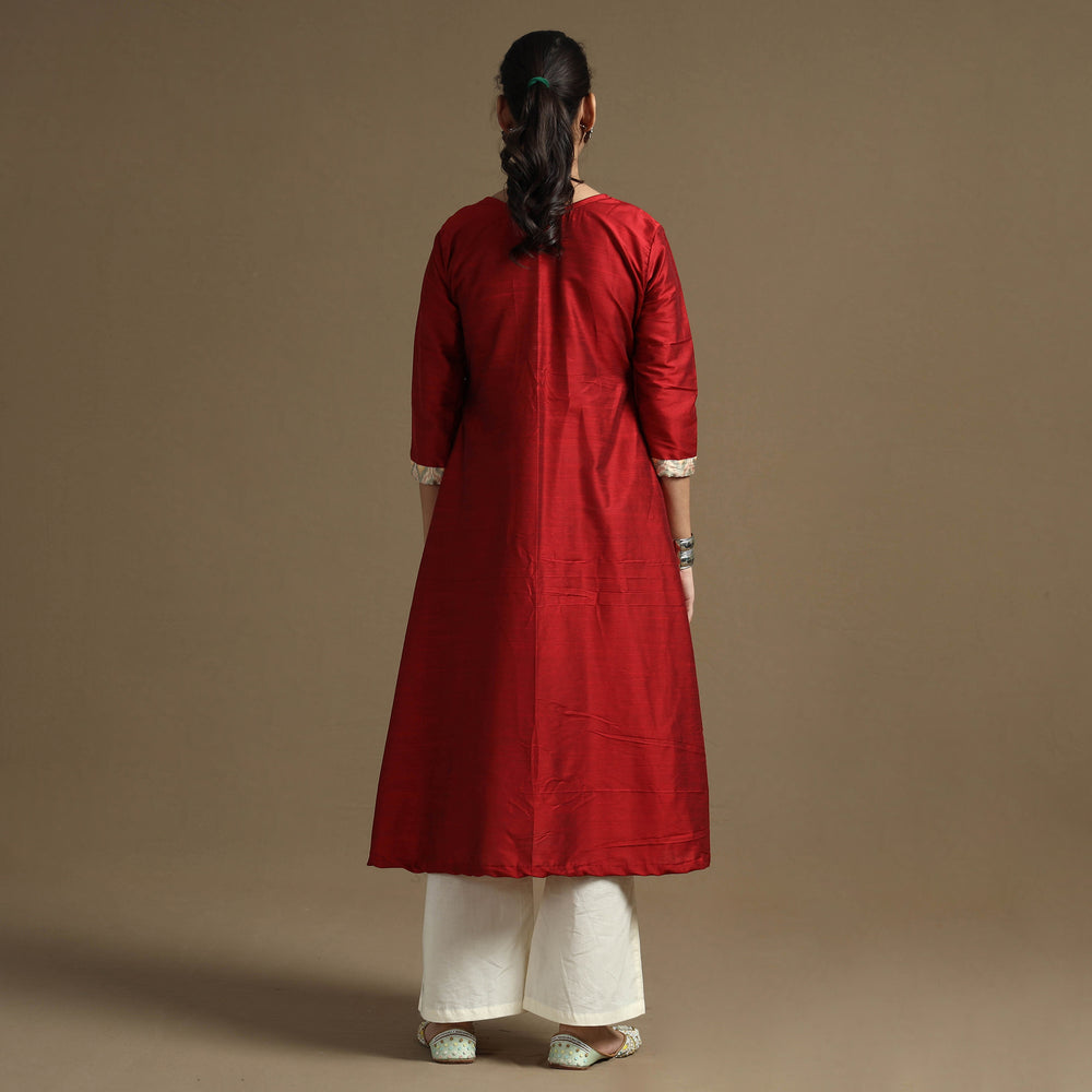 plain silk kurta