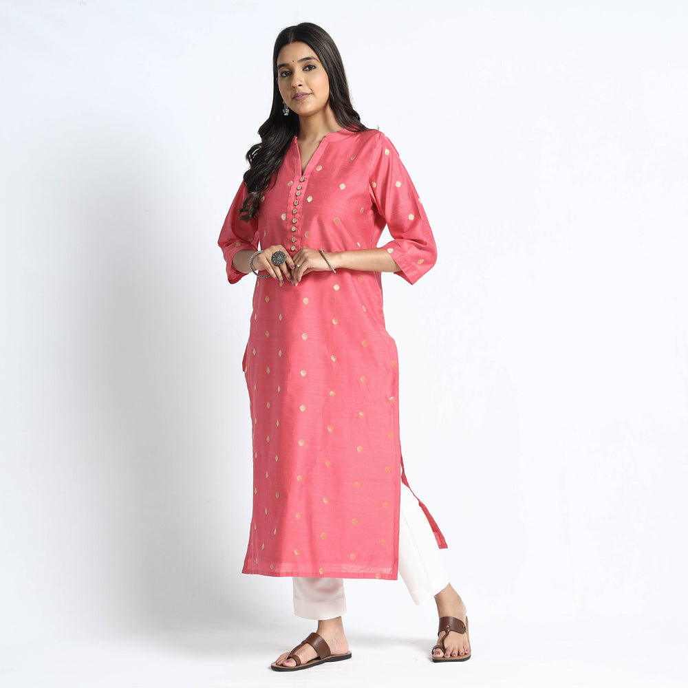 silk straight kurta