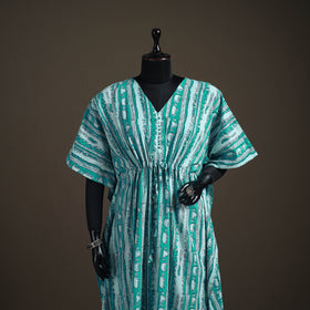 Akola Hand Block Print Natural Dyed Cotton Kaftan (Long) 191