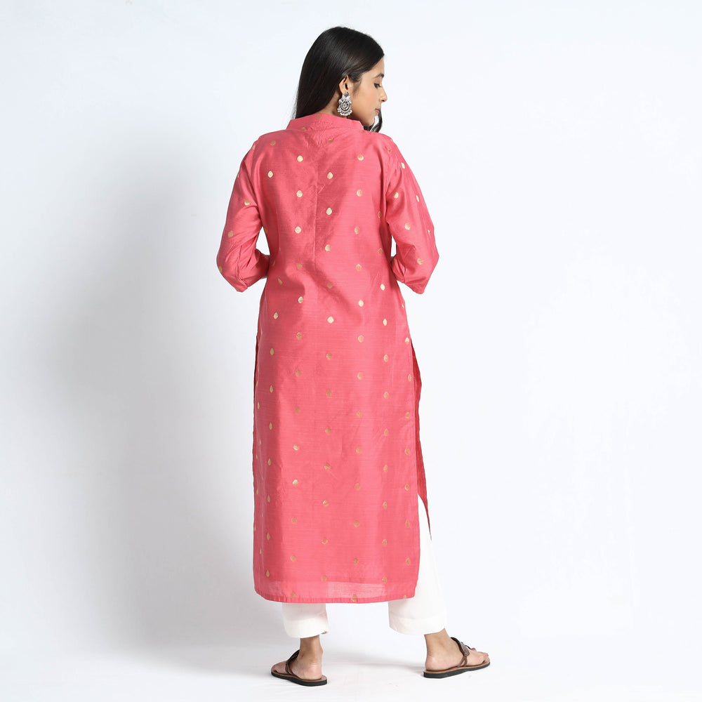 silk straight kurta