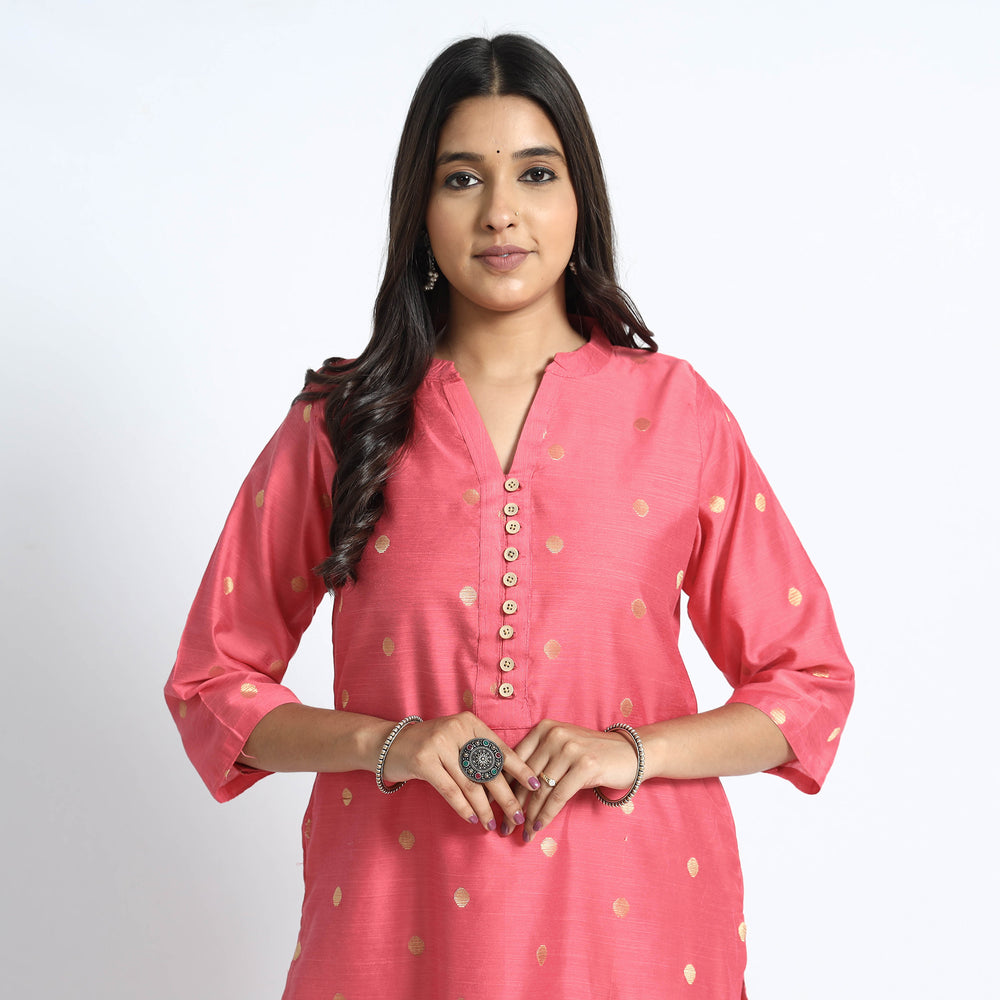 silk straight kurta