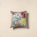 Multicolor - handcrafted cotton patchwork cushion cover 17