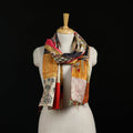 Bengal Kantha Handwork Patchwork Reversible Silk Stole 241
