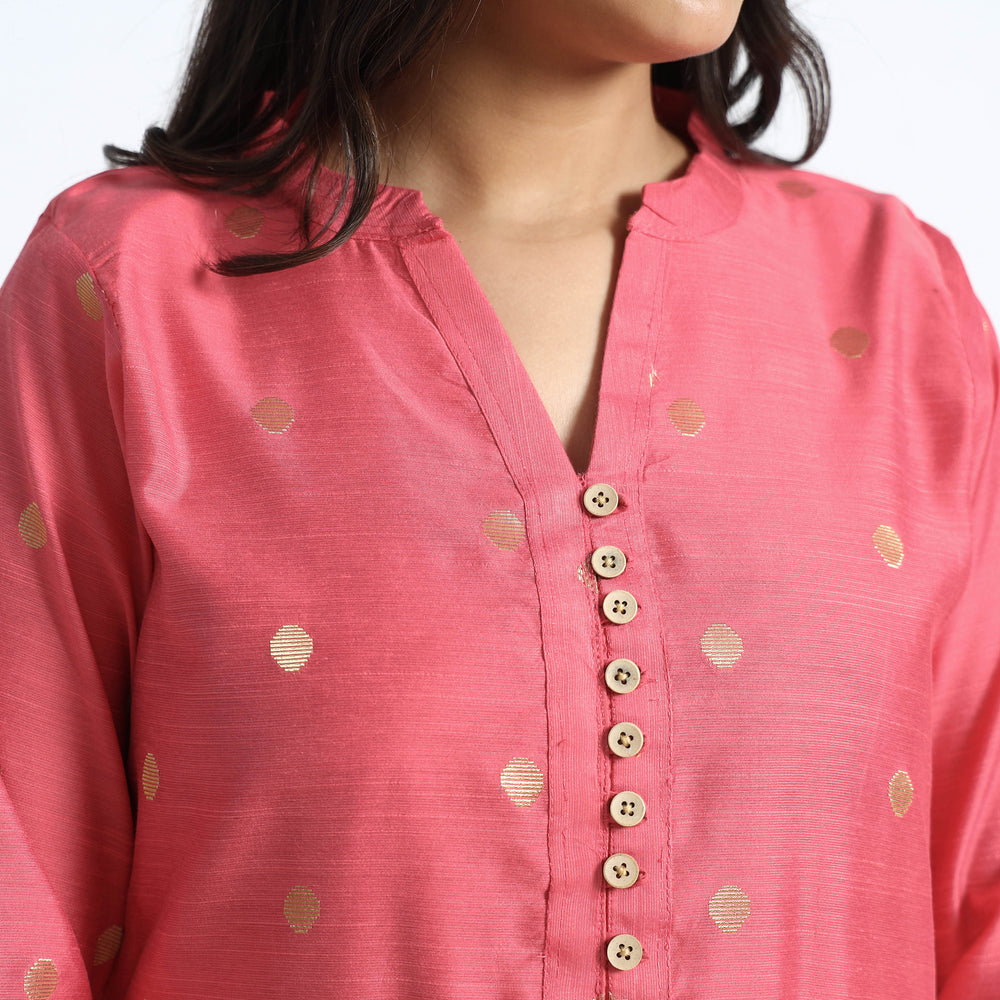 silk straight kurta