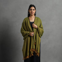 Green - Kumaun Handwoven Pure Merino Wool Shawl for Women 77