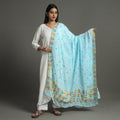 Buy Traditional Phulkari Hand Embroidery Semi Silk Chinnon Dupatta 60 Online at iTokri.com