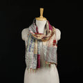 Bengal Kantha Handwork Patchwork Reversible Silk Stole 245