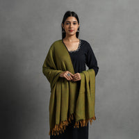 Green - Kumaun Handwoven Pure Merino Wool Shawl for Women 77