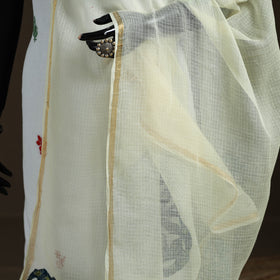 Kota Doria Cotton Barmer Applique Work Dupatta with Zari Border 22