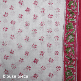 Sanganeri Hand Block Print Pure Mul Cotton Ready To Wear Saree 54