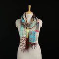 Bengal Kantha Handwork Patchwork Reversible Silk Stole 248
