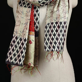 Bengal Kantha Handwork Patchwork Reversible Silk Stole 250