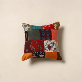 Multicolor - handcrafted cotton patchwork cushion cover 21