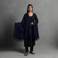 Blue - Kumaun Handwoven Pure Merino Wool Shawl for Women 78