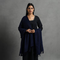 Blue - Kumaun Handwoven Pure Merino Wool Shawl for Women 78