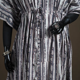 Akola Hand Block Print Natural Dyed Cotton Kaftan (Long) 194