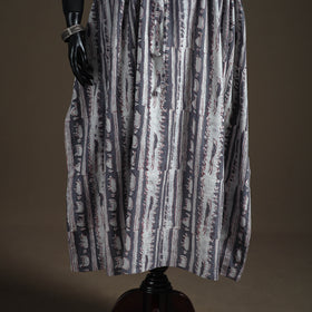 Akola Hand Block Print Natural Dyed Cotton Kaftan (Long) 194