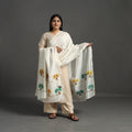 White - original gond handpainted handloom chanderi silk