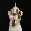 Bengal Kantha Handwork Patchwork Reversible Silk Stole 254