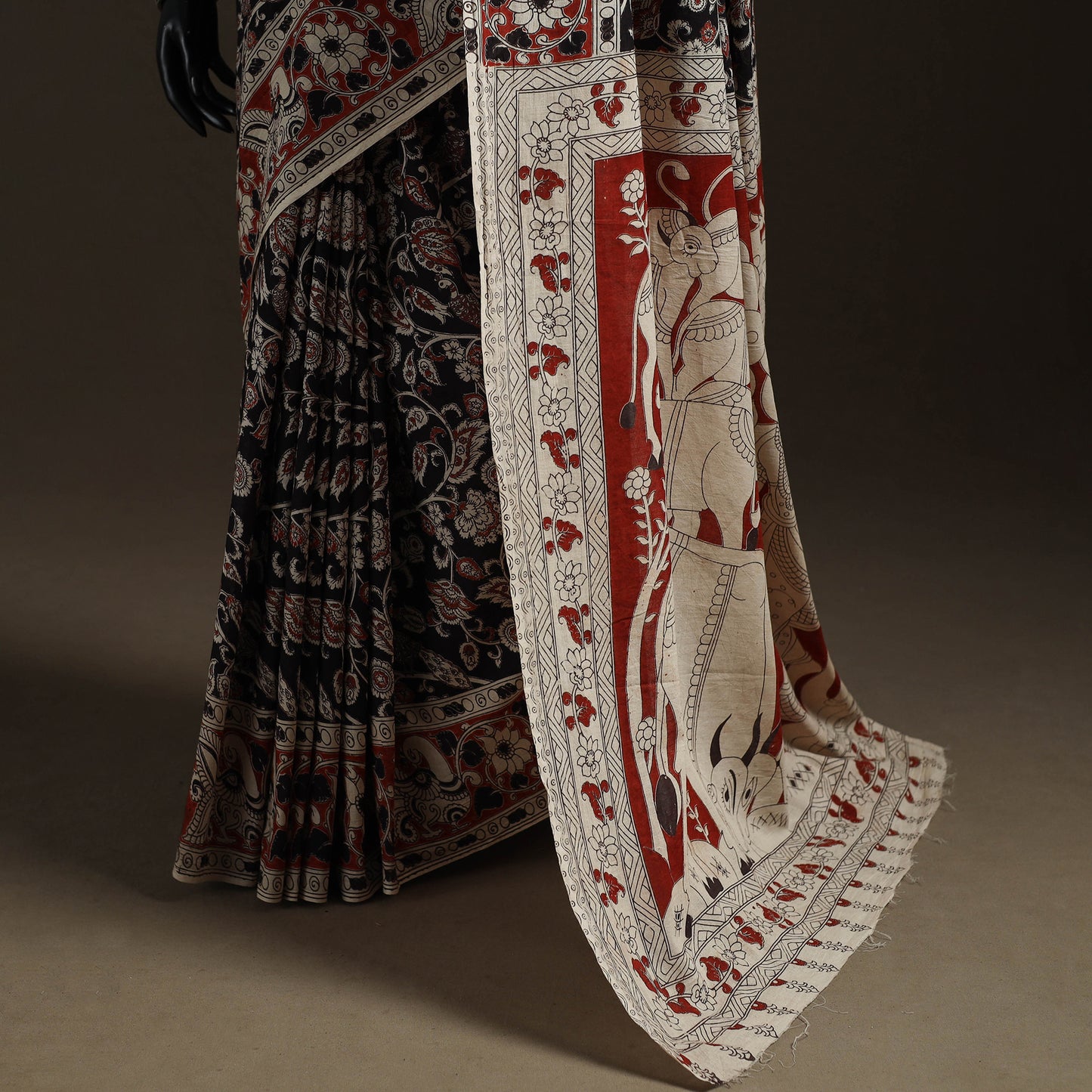 Printed Cotton Kalamkari Saree 26