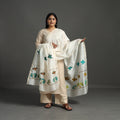 White - original gond handpainted handloom chanderi silk