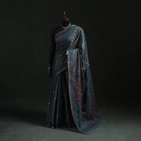 Bengal Kantha Hand Embroidery Silk Cotton Chapa Work Saree 104