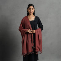 Red - Kumaun Handwoven Pure Merino Wool Shawl for Women 79