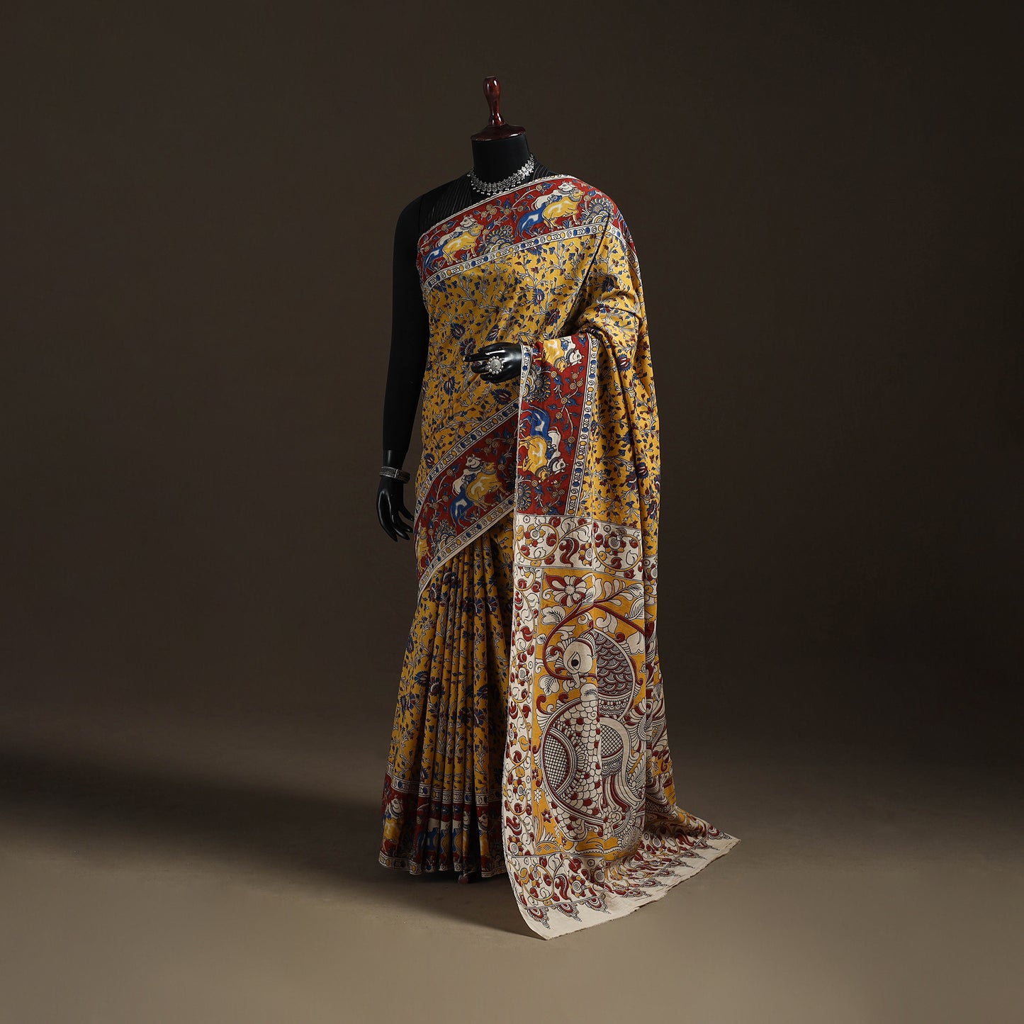Printed Cotton Kalamkari Saree 27