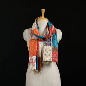 Bengal Kantha Handwork Patchwork Reversible Silk Stole 258